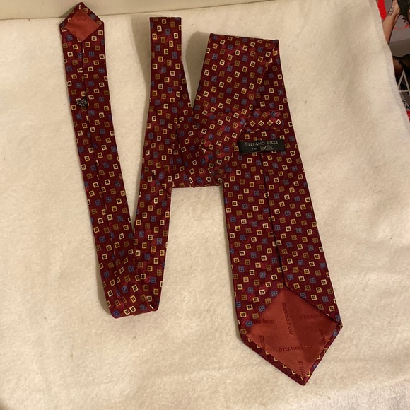 Pierre Balmain & Stefano Ricci mens  silk slim  tie lot of 2 - Picture 8 of 17